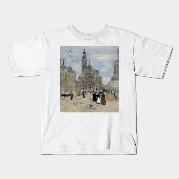 Saint-Etienne-du-Mont, Paris by Jean-Francois Raffaelli Kids T-Shirt by Classic Art Stall